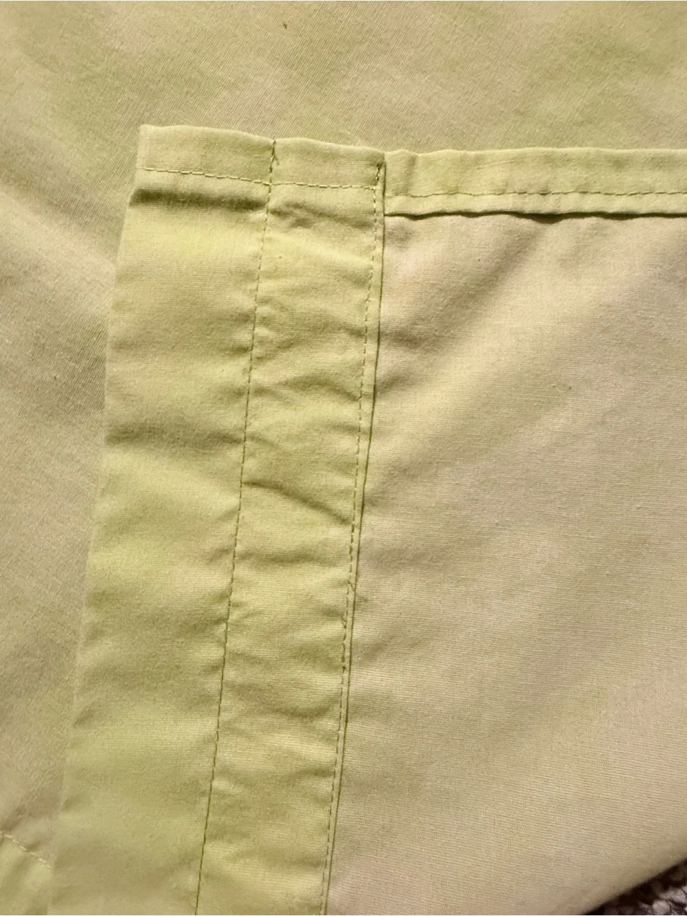 White & Green Fabric Curtain Panels